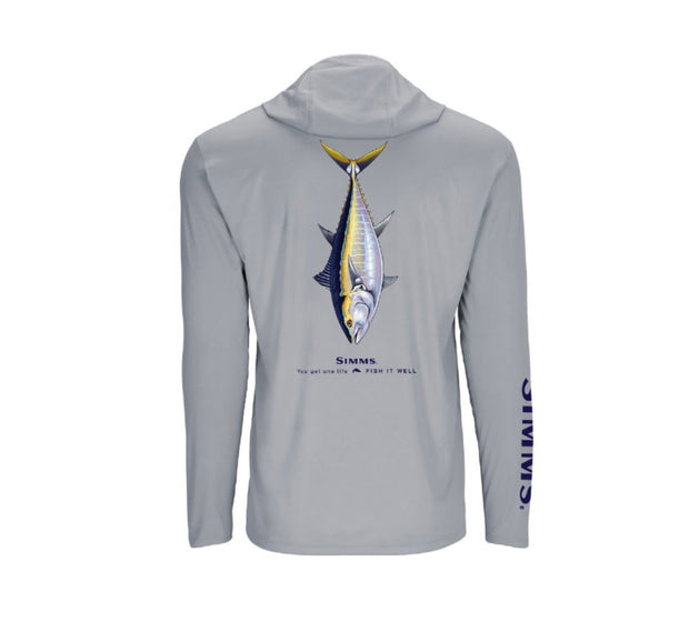 Simms S25 Solartech Hooded Sunshirt Shirt Bluefin Tuna