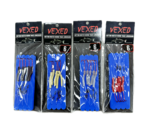 Vexed Bottom Worm Longshank Mono Assist 5-pack