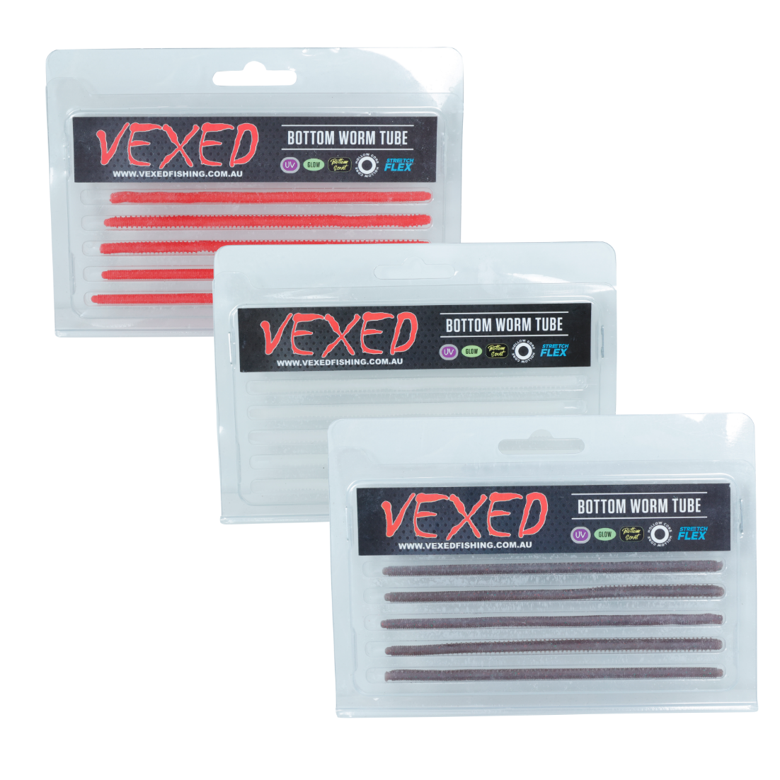 Vexed Bottom Worm Soft Bait Tube 5pk – TackleWest