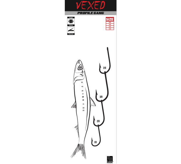 Vexed Tarpon Tapered Profile 4 Gang Hooks 3-pack