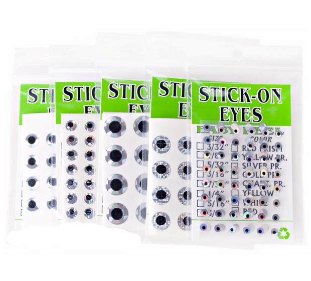 Wapsi Flat Stick On Eyes Holographic Silver