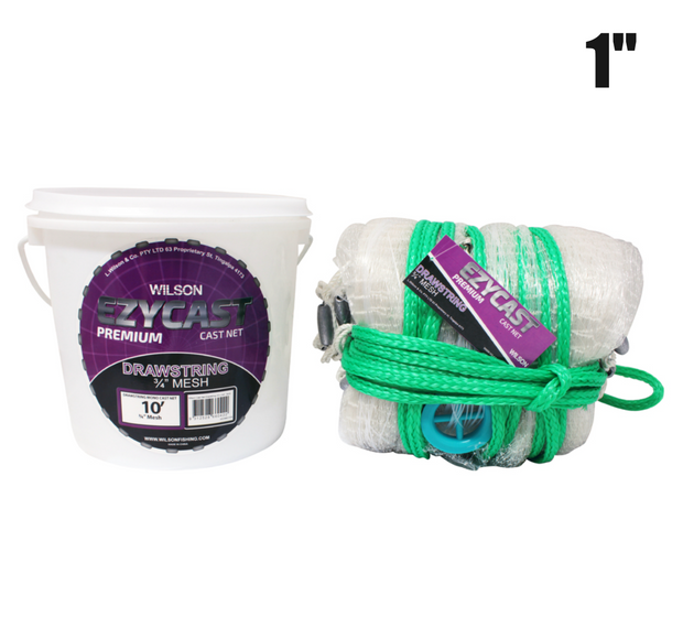 Wilson Ezi-Cast Cast Net Mono Drawstring 1inch Mesh