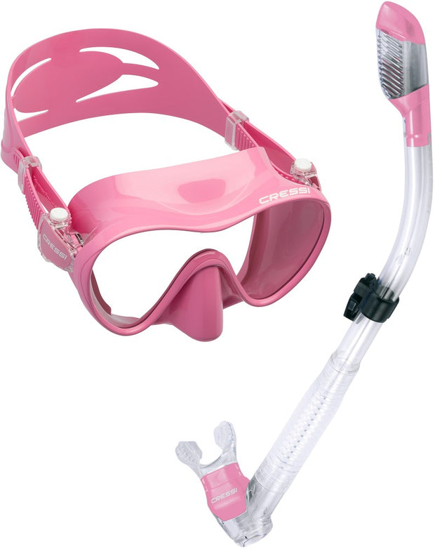 Cressi F1 and Dry Mask/Snorkle Set