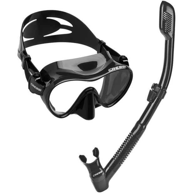Cressi F1 and Dry Mask/Snorkle Set