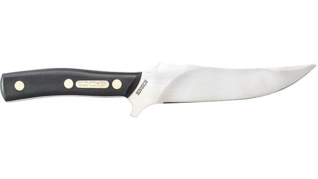 Old Timer Deer Slayer Knife Full Tang Fixed Blade with Leather Sheath