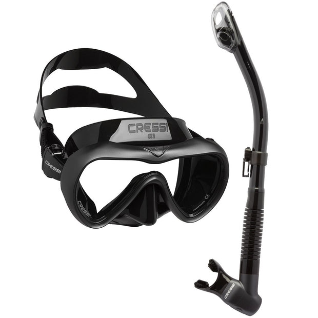 Cressi A1 Anti-Fog and Epsilon Mask/Snorkle Set