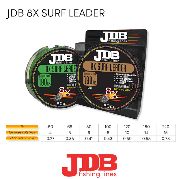 JDB Surf Leader X8 50m