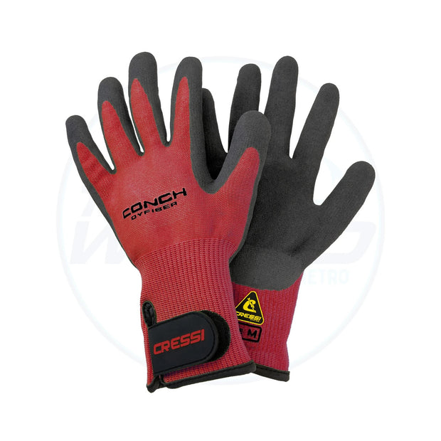 Cressi Conch Dyfiber Gloves Red