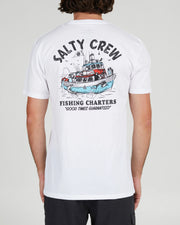 Salty Crew Fishing Charter Prem SS White