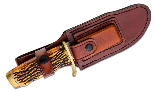 Uncle Henry Pro Hunter Knife with Leather Sheath