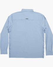 Salty Crew Charter LS Tech Woven Tee Marine Blue