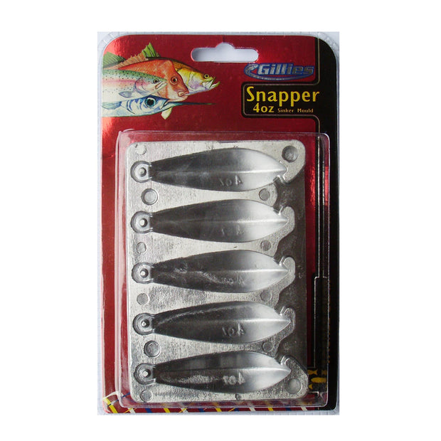 Gillies Snapper Sinker Mould 4oz - TackleWest 