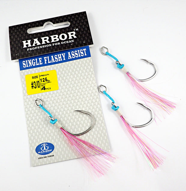 Harbor Single Flashy Assist Pink Glow - Tackle West 