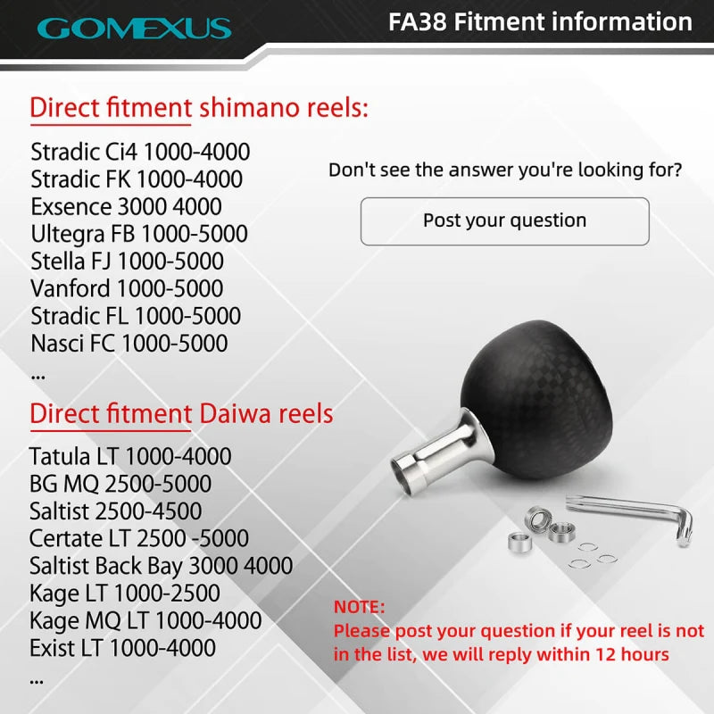 Acheter Gomexus BS120HAS30BKSR Poignée Alu Noir 120mm Shimano A (0666