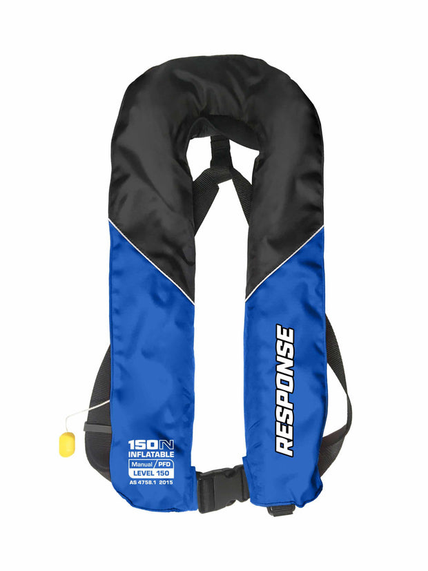 Response Manual Inflatable PFD Blue - TackleWest 