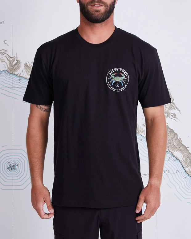 Salty Crew Blue Crabber SS Tee Black