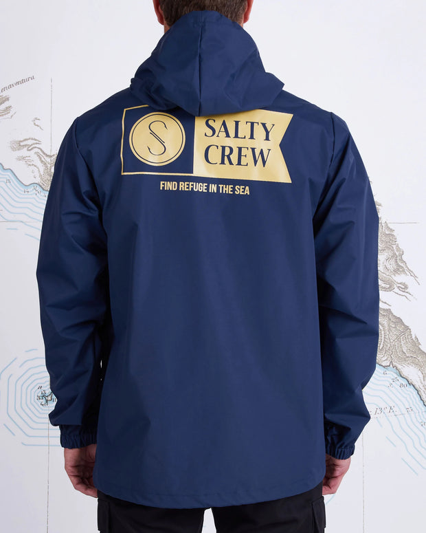 Salty Crew Alpha Snap Jacket Navy - TackleWest 