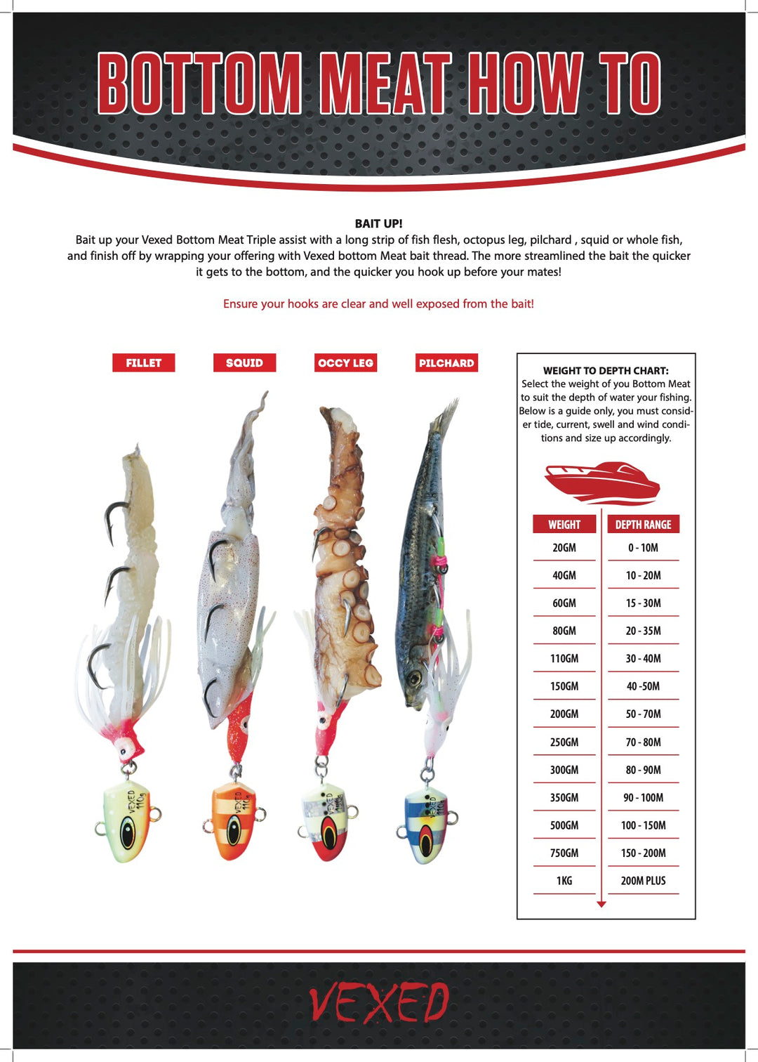cooked meats for fishing lure Vexed Bottom Meat Deluxe – TackleWest