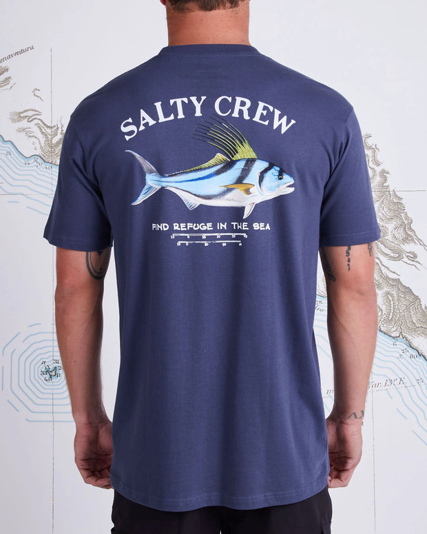 Salty Crew Rooster Premium SS Tee Harbor Blue