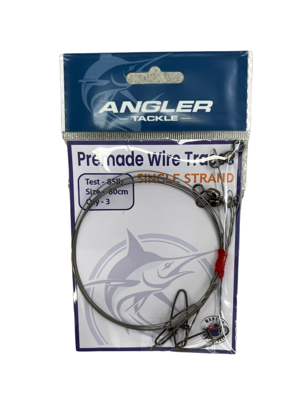 Angler Single Strand Wire Trace Pre Made - Tackle West 